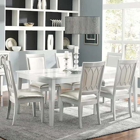 Chic Dining Room Table and Chair Set